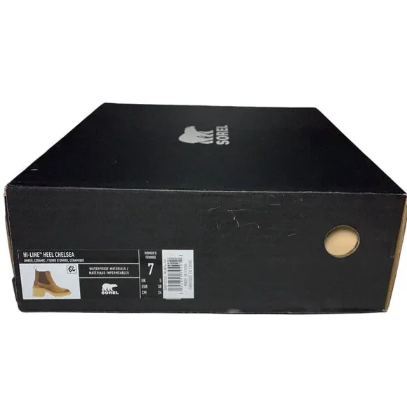 SOREL® Women's Hi-Line Heel Chelsea Waterproof Boot Umber, Ceramic Size 7 - Picture 9 of 9